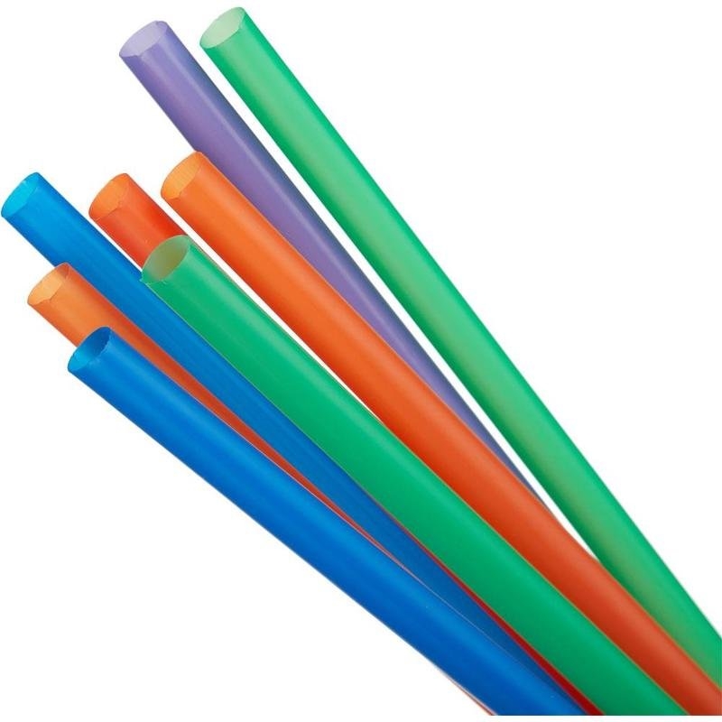 Трубочки для коктейля прямые d=12мм L=210мм, цветная MIX.250/уп