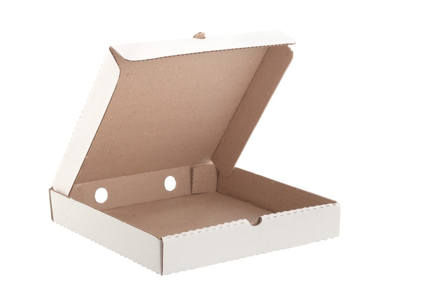 Коробка для пиццы белая (250*250*35) гофра