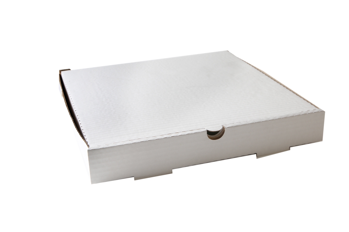 Коробка для пиццы белая Е (330*330*40) гофра