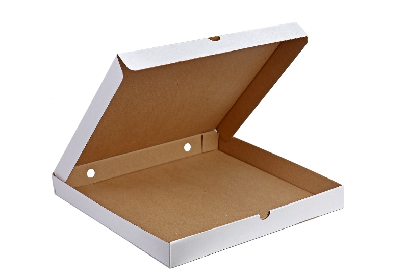 Коробка для пиццы белая (400*400*40) гофра