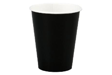 Стакан бумажный 0,25л для горячих напитков Черный 50штуп 1000/кор (d=80) Кл